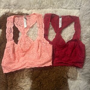 Free People Galloon Lace Racerback bralette 2 both xs